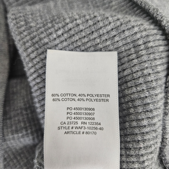 Aritzia Tna Nelson Thermal Shirt Dover Gray Waffle Knit Long Sleeve Top Small - Picture 9 of 9